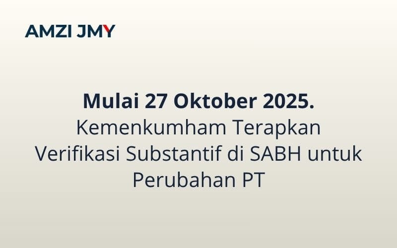 Verifikasi substantif untuk perubahan PT